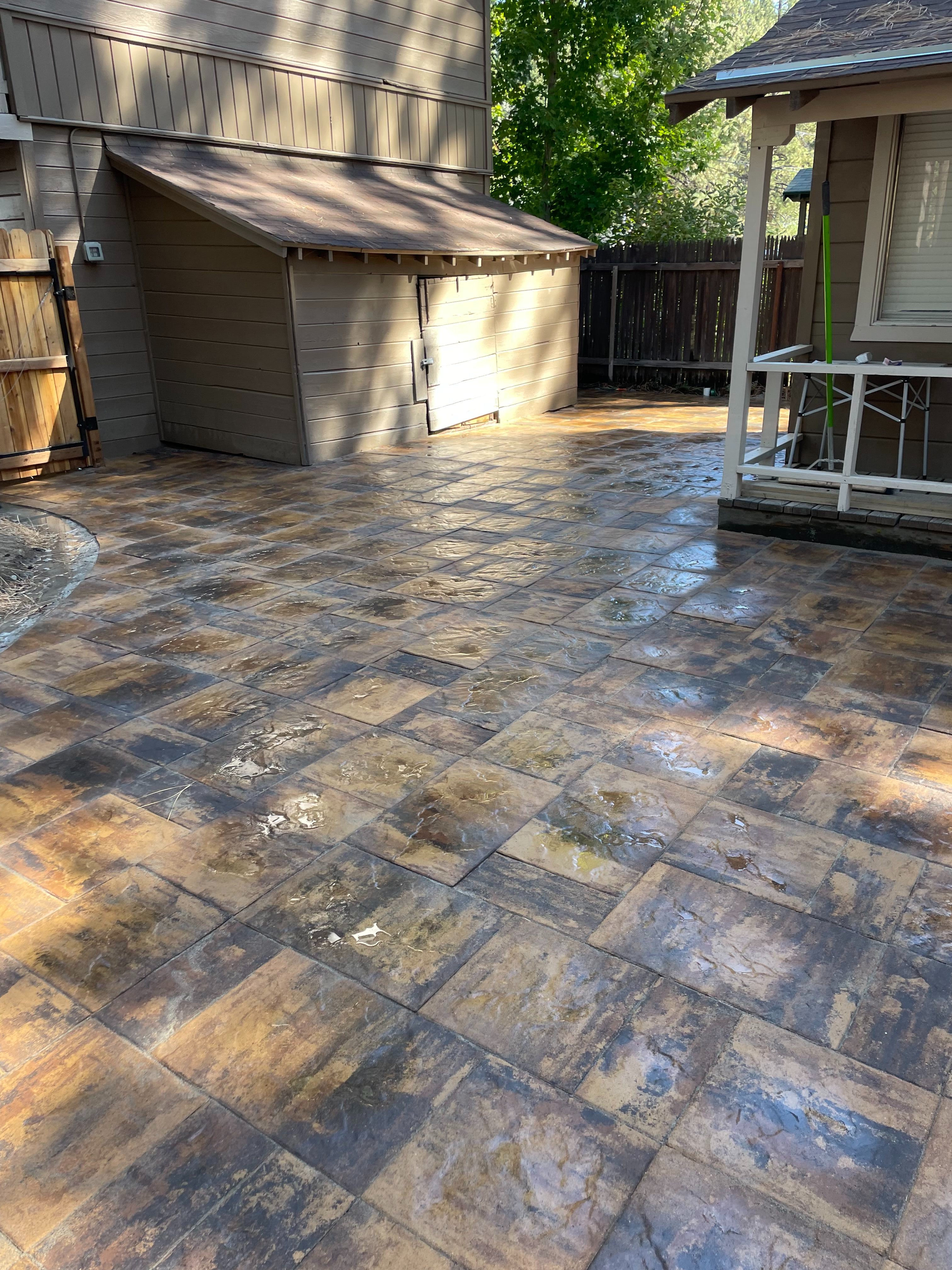 Finished concrete patio in Sacramento, CA